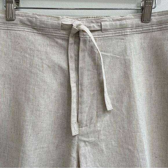 Cubavera Men’s Linen Blend Shorts 10” Tan Stripe Drawstring Size Large - Picture 3 of 8